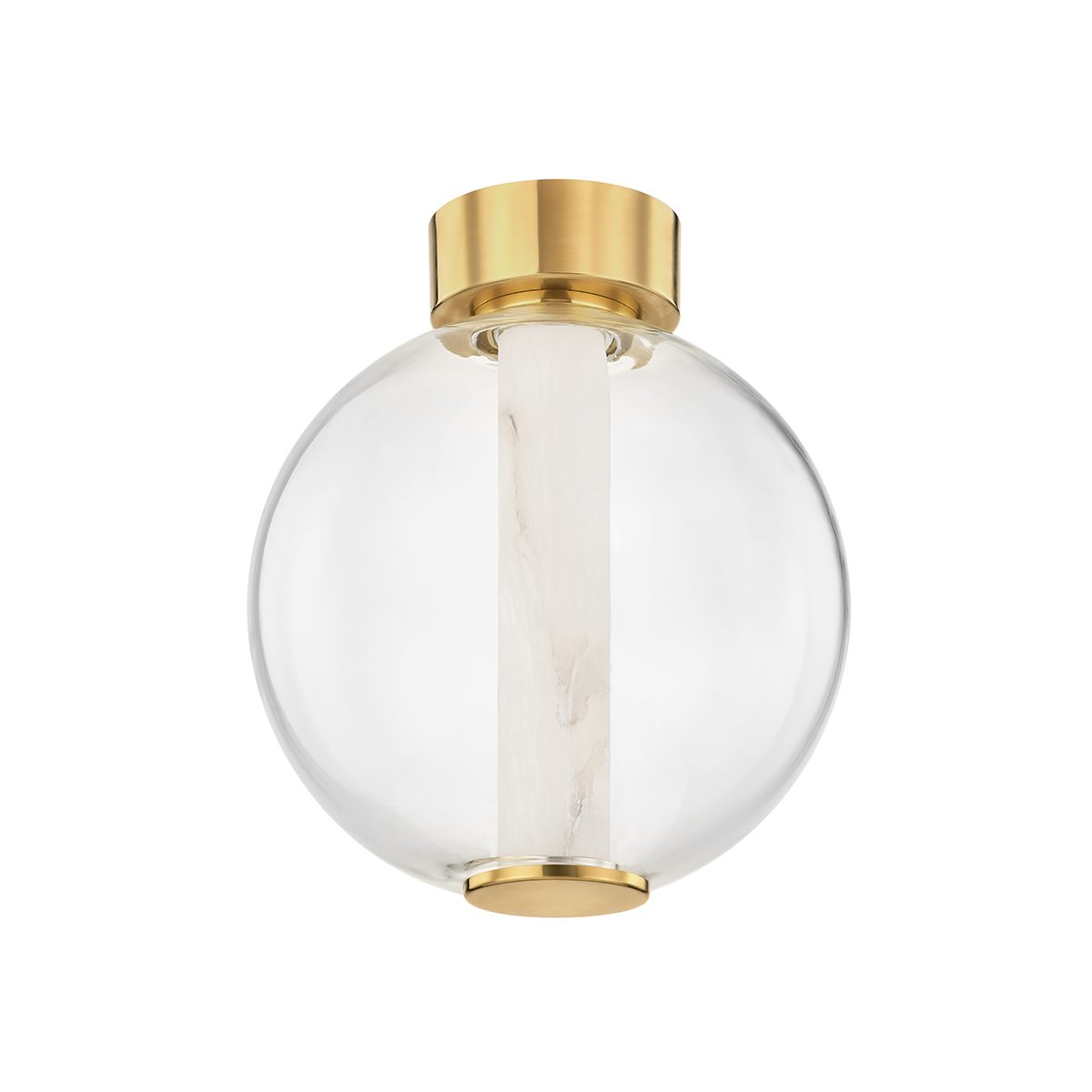 pietra flush mount vintage brass