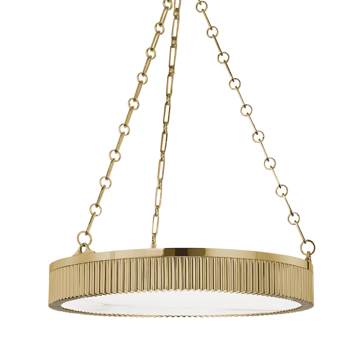 alden alabaster disc chandelier aged brass