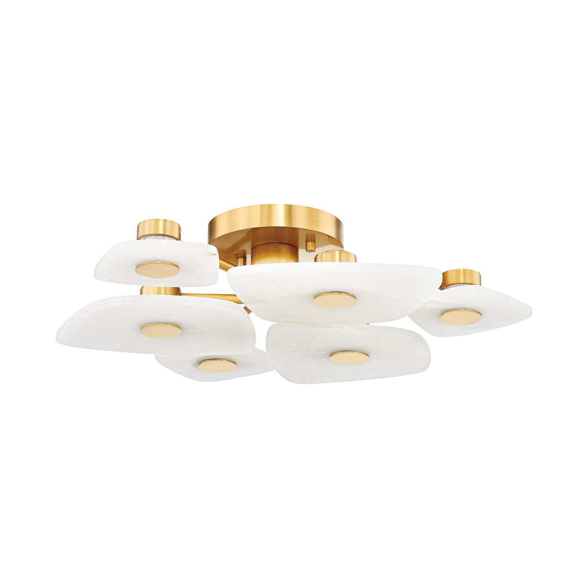holmdel semi flush aged brass