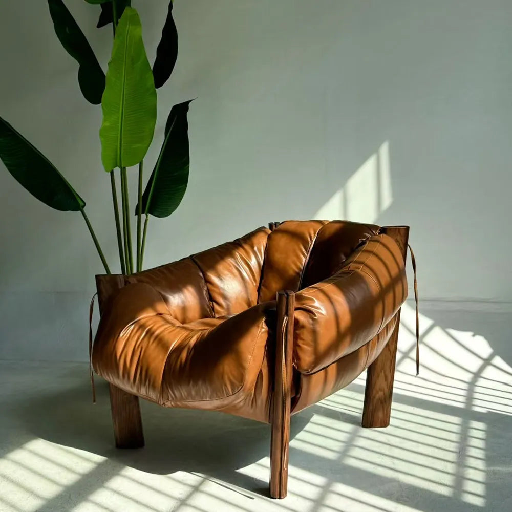 Mid Century Modern Recliner Stylish Chaise Lounge Comfort Living Room Sofa