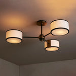 Daphne Fabric Flush Mount Black