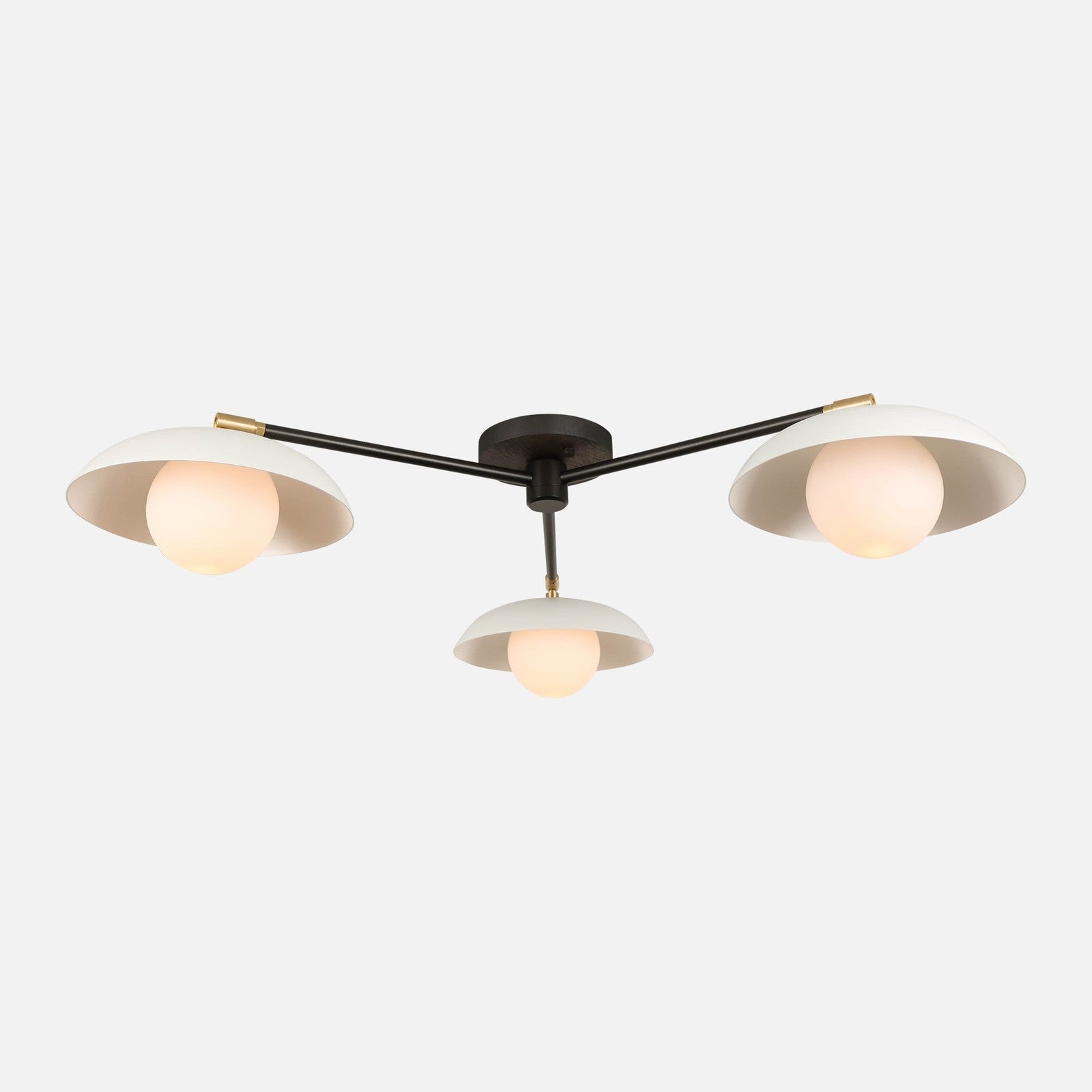 Delphine Glass Globe Triple Flush Mount