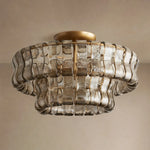 Ghiaccio Flush Mount Brasss Smoke