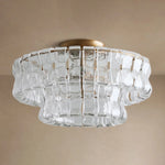 Ghiaccio Flush Mount Brass Clear