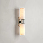 Harlin Double Sconce in Alabaster Nickel