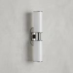 Harlin Double Sconce in Milk Nickel