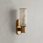 Harlin Sconce in Alabaster Brass