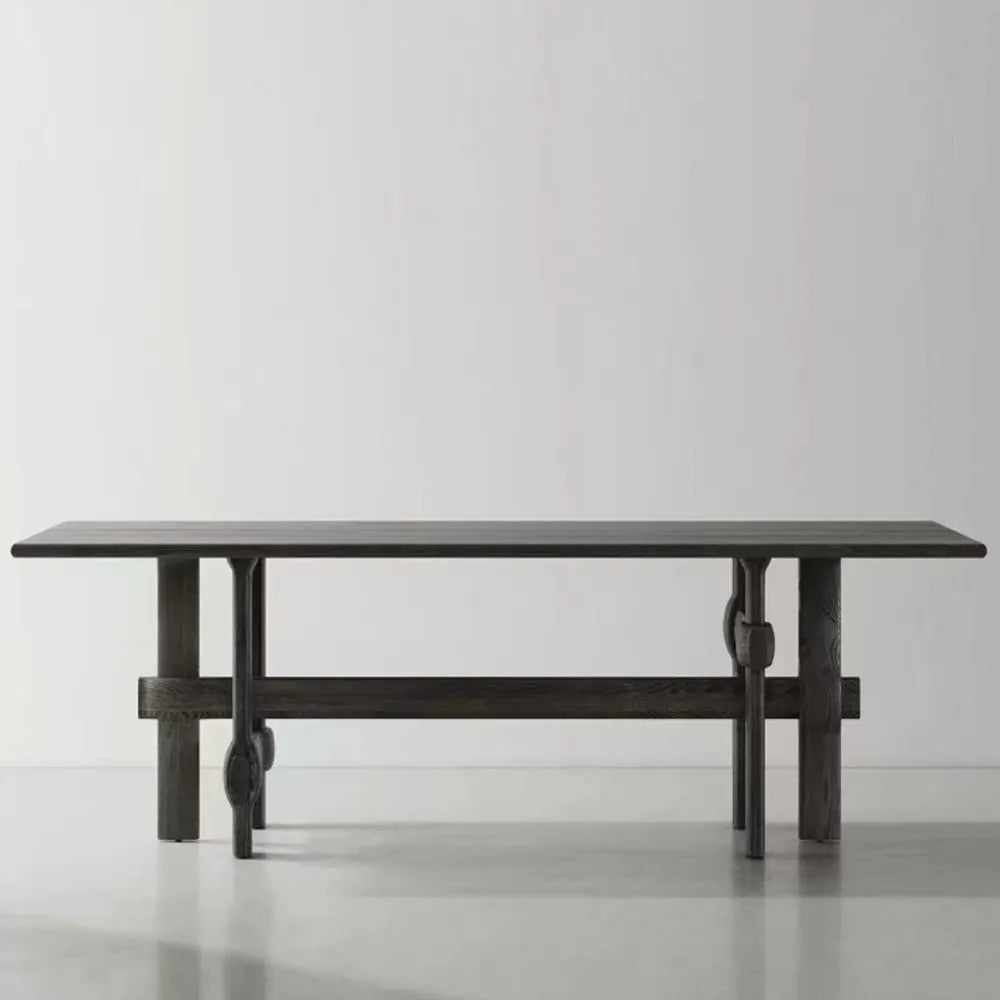 Rectangle Dining Table – Solid Wood Mid Century Modern Table for Dining Room