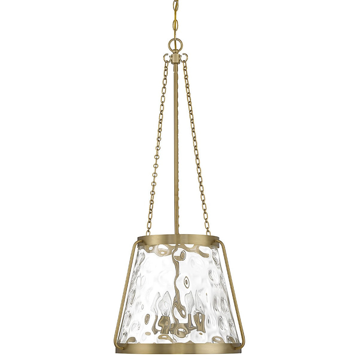 Warm Brass Clear Glass Lantern Pendant view 1