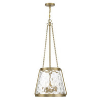 Warm Brass Clear Glass Lantern Pendant view 2