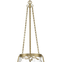 Warm Brass Clear Glass Lantern Pendant detail view 4