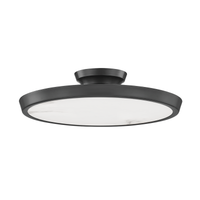 draper led flush mount old bronze