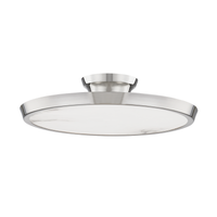 draper led flush mount polished nickel