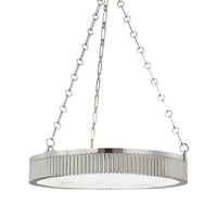 alden alabaster disc chandelier polished nickel