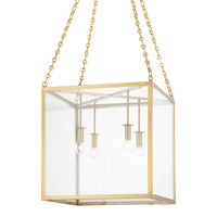 sutton brass lantern pendant aged brass