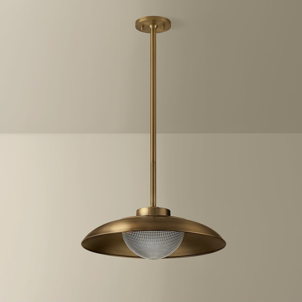 Patina Brass Bowl Pendant Light view 1