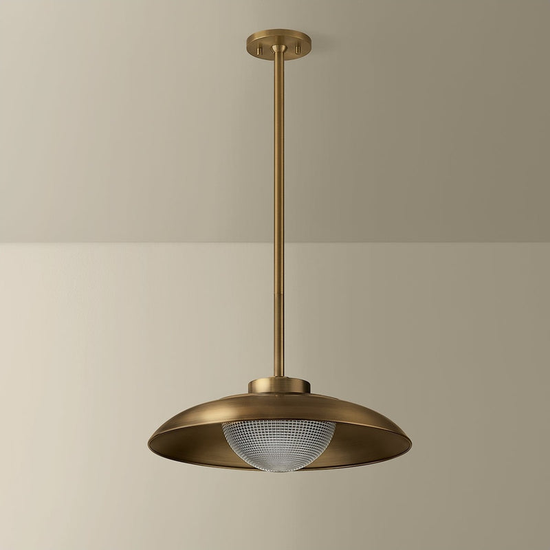 Patina Brass Bowl Pendant Light view 1