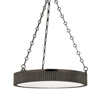 alden alabaster disc chandelier distressed bronze