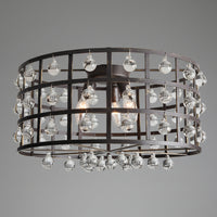 La Cage Flush Mount in Bronze