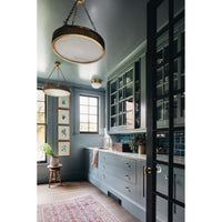 alden alabaster disc chandelier aged brass