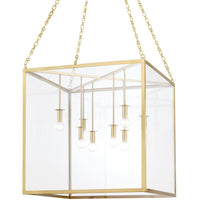 sutton brass lantern pendant aged brass