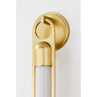 ellis opal glass wall sconce aged brass