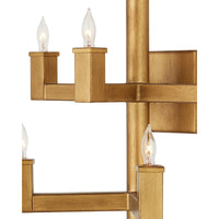 linear brass candle wall sconce