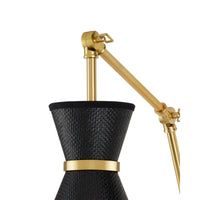 black cone shade wall sconce