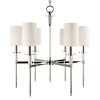 polished nickel glass chandelier