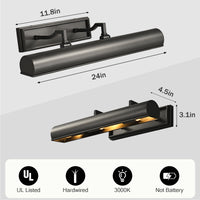 Dean Picture Light Black 24 in