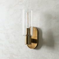Harlin Sconce in Clear Brass