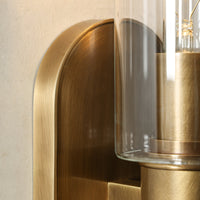 Harlin Sconce in Clear Brass
