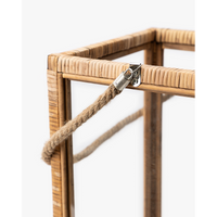 Rattan & Glass Lantern