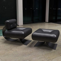 Accent Chairs Set of 2 - Funky Furniture Black Chairs for Stylish Living Spaces