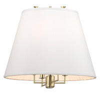 Aged Brass Linen Shade Pendant