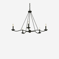 Atherton Forged Iron Chandelier 6-Light