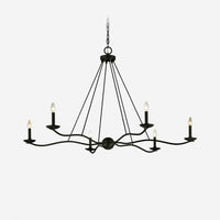 Atherton Forged Iron Chandelier 6-Light