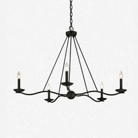 Atherton Forged Iron Chandelier 6-Light