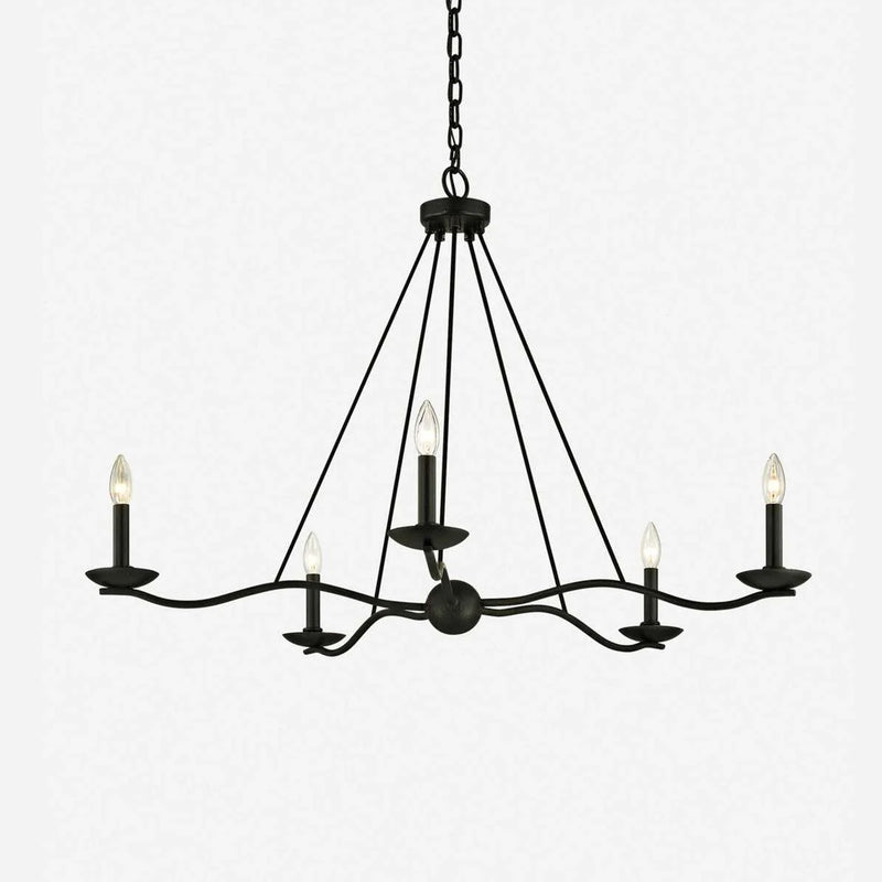 Atherton Forged Iron Chandelier 6-Light