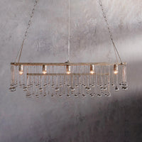 Aubrey Rectangular Chandelier in Silver