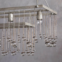 Aubrey Rectangular Chandelier in Silver