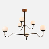 Aurelia Opal Glass Globe Chandelier