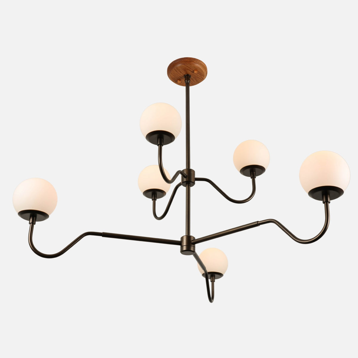 Aurelia Opal Glass Globe Chandelier