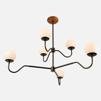 Aurelia Opal Glass Globe Chandelier