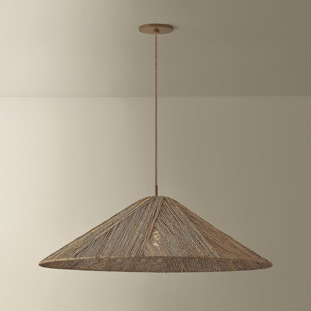 Woven Disc Pendant Light view 1