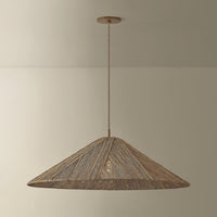Woven Disc Pendant Light view 1