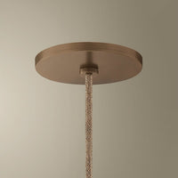 Woven Disc Pendant Light detail view