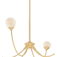 Bexley Cloud Glass Six-Light Chandelier