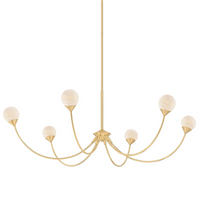 Bexley Cloud Glass Six-Light Chandelier