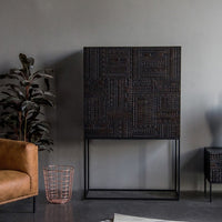 Black Accent Cabinet - Functional Entryway Storage Cabinet with Drawers